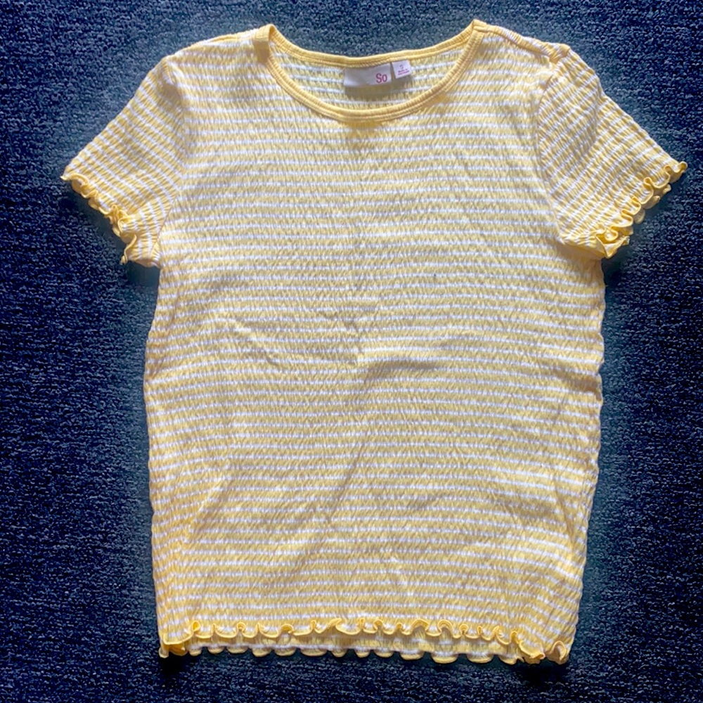 Yellow stripe shirt